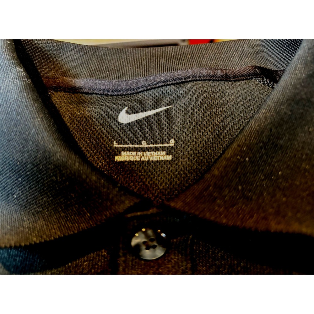 Nike Dri Fit Golf Polo Shirt Mens Size L Black Short Sleeves Company Logo Casual - Picture 5 of 11